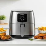 Best air fryers thumbnail with food and appliances