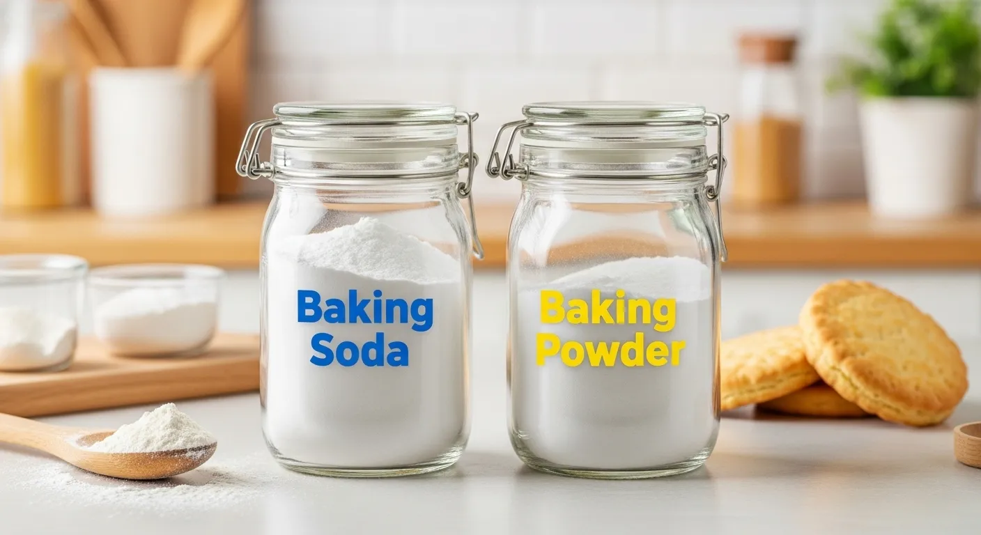 Thumbnail showing baking soda vs baking powder differences