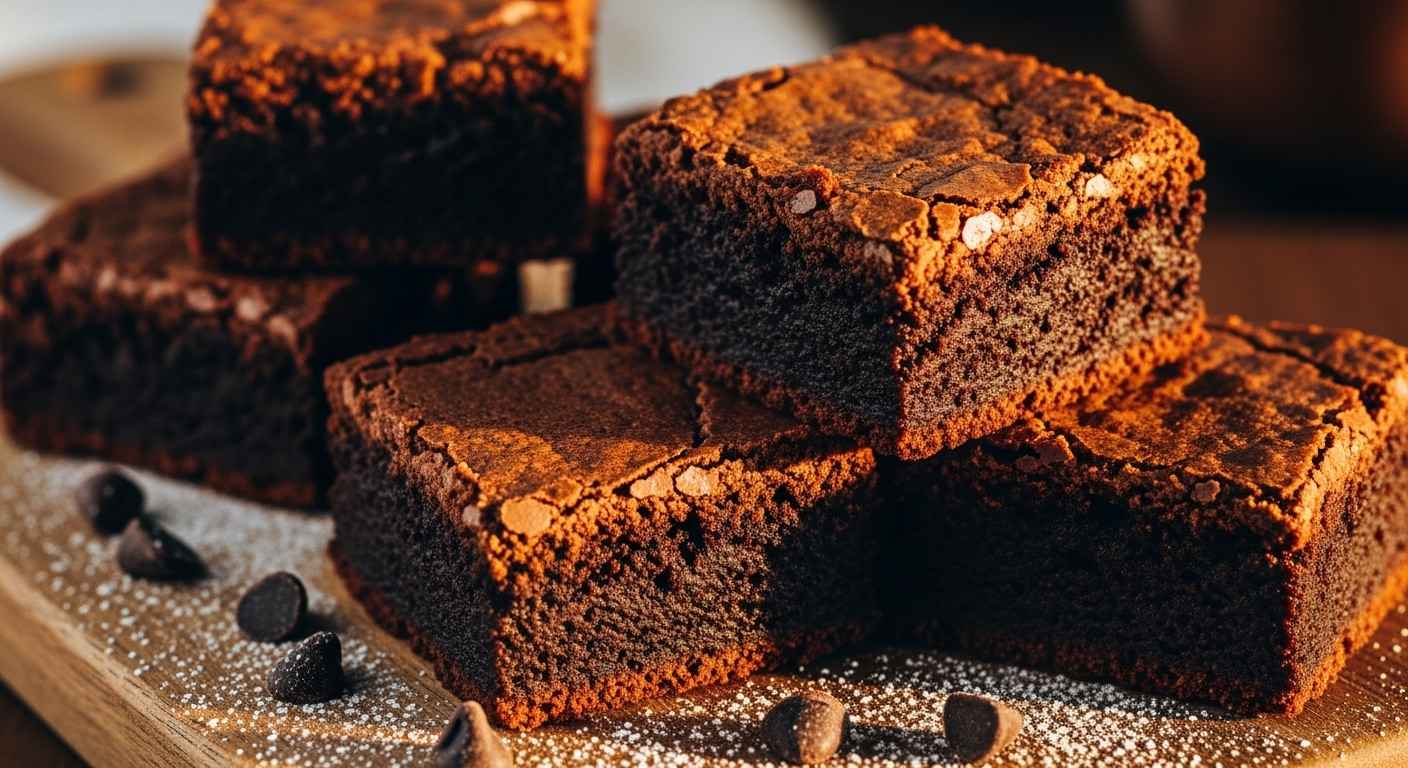 Thumbnail of easy fudgy brownies from scratch.