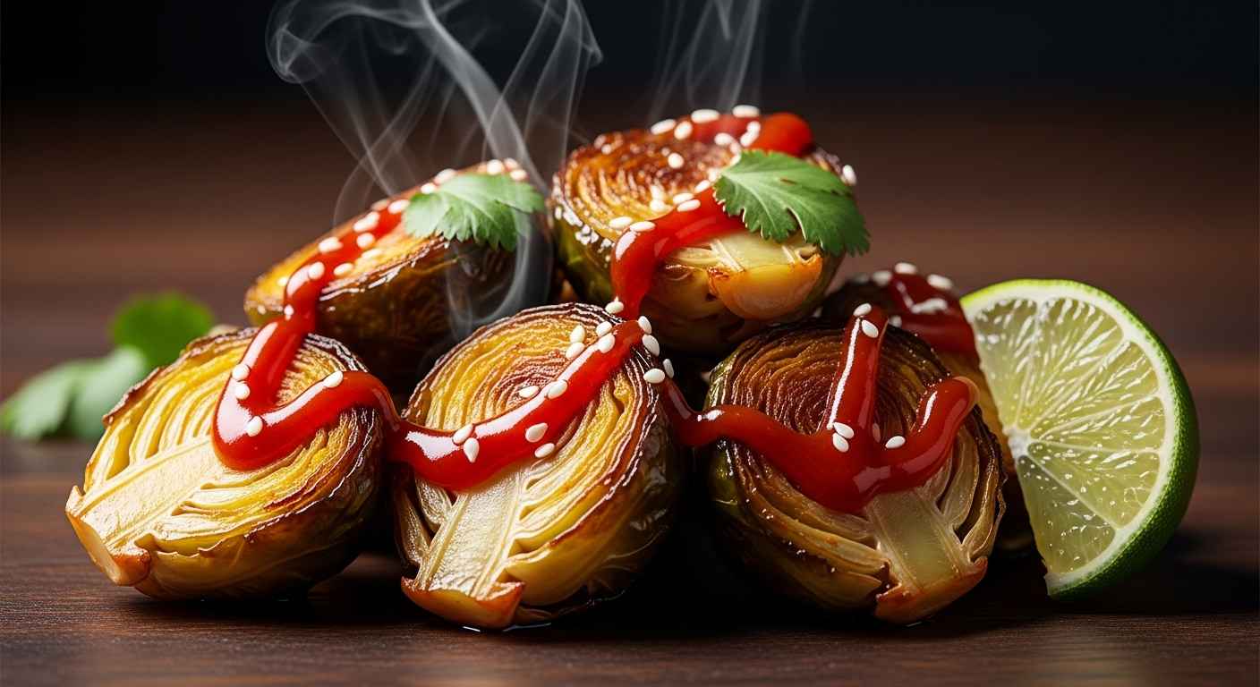 Thumbnail of roasted honey sriracha Brussels sprouts.