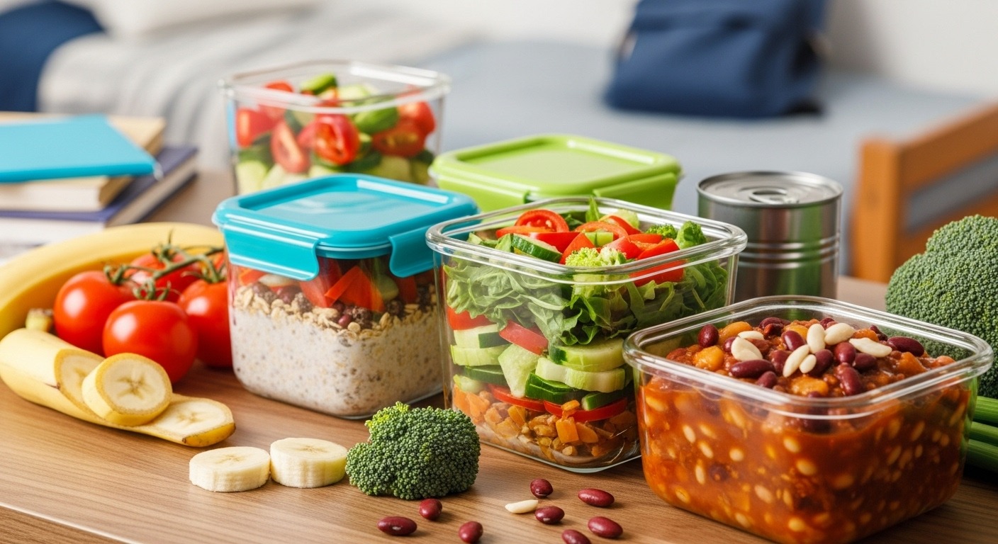 Thumbnail of healthy meal prep ideas for students.