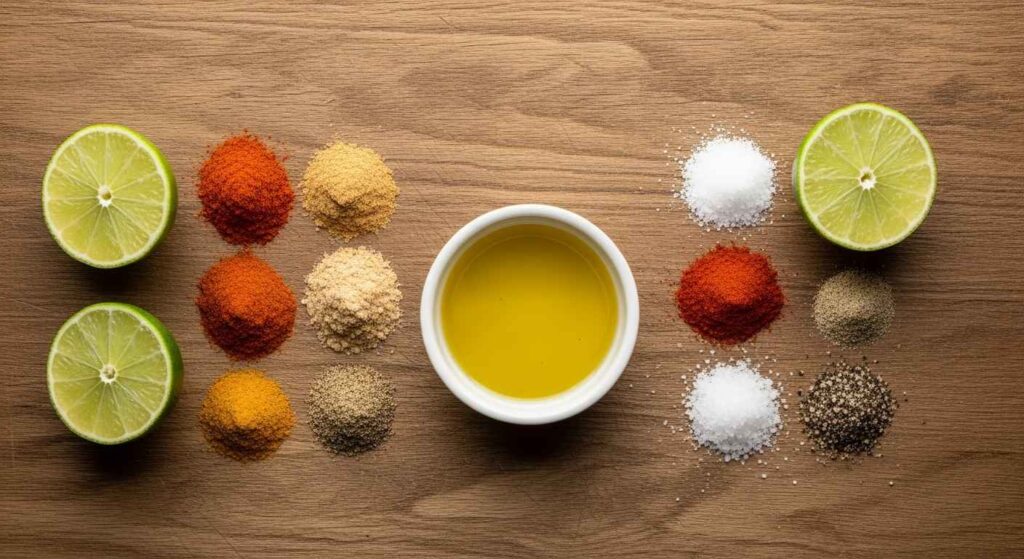 Ingredients for Mexican chicken thigh marinade