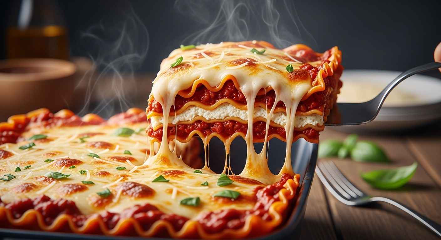 Cheesy layered San Giorgio lasagna blog thumbnail